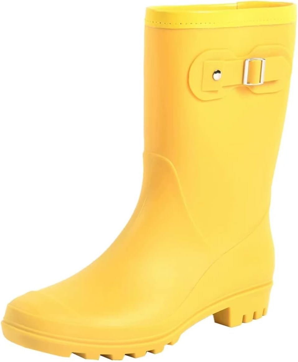Women's Mid Calf Waterproof Rain Boots - Anti-Slip Outsole, Cushioned Insole for Garden Chores and Rainy Commutes — view 12