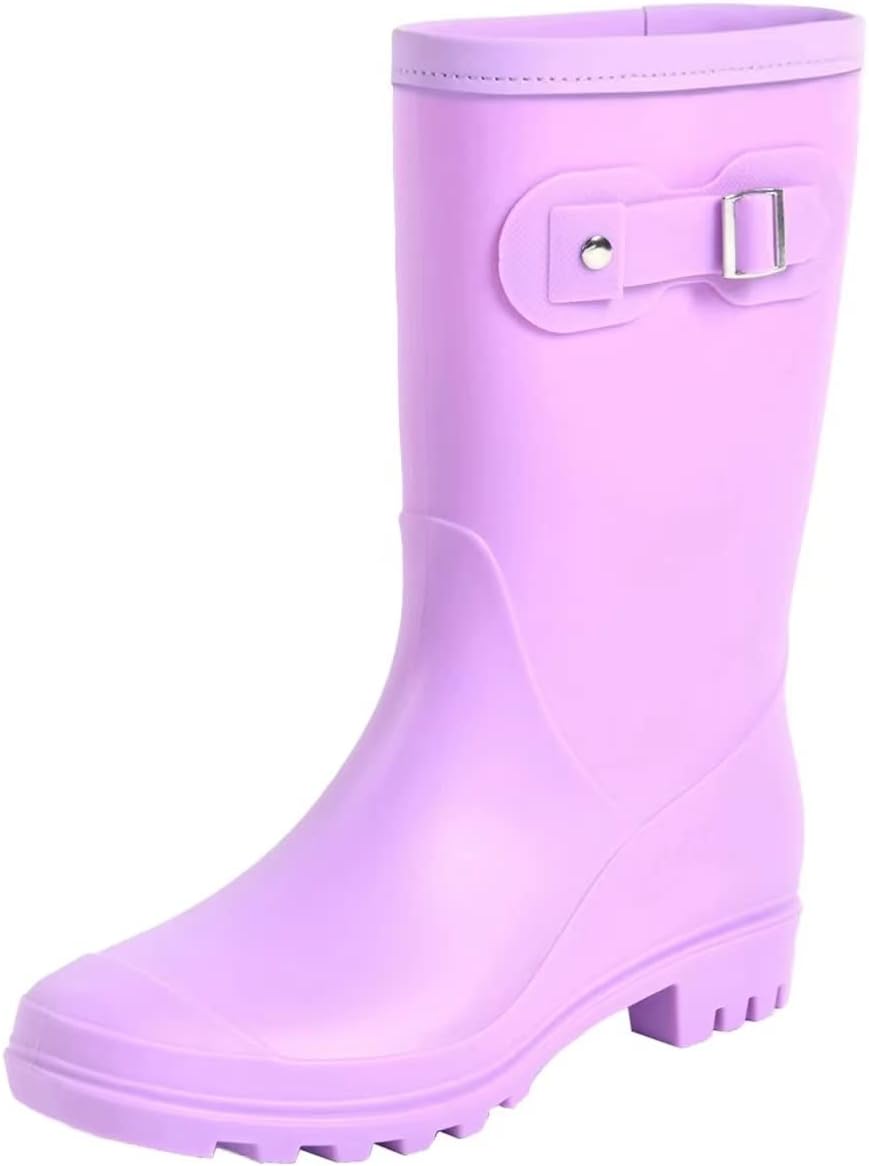 Women's Mid Calf Waterproof Rain Boots - Anti-Slip Outsole, Cushioned Insole for Garden Chores and Rainy Commutes — view 11