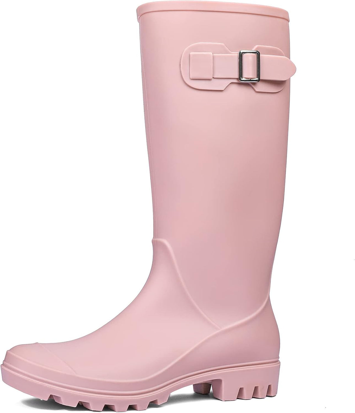Women's Tall Wide Calf Rubber Rain Boots - Deep Lug Outsole, Removable Insole for Gardening and Farm Chores — view 7