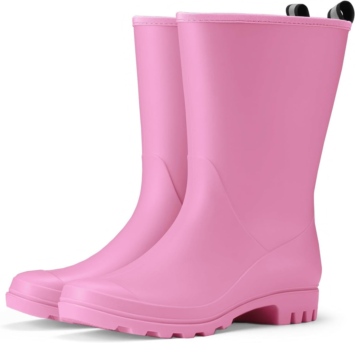 Women's Wide Calf Rubber Rain Boots - Seamless Waterproof PVC Shell, Matte Finish for Farm, Barn and Garden Work - 6
