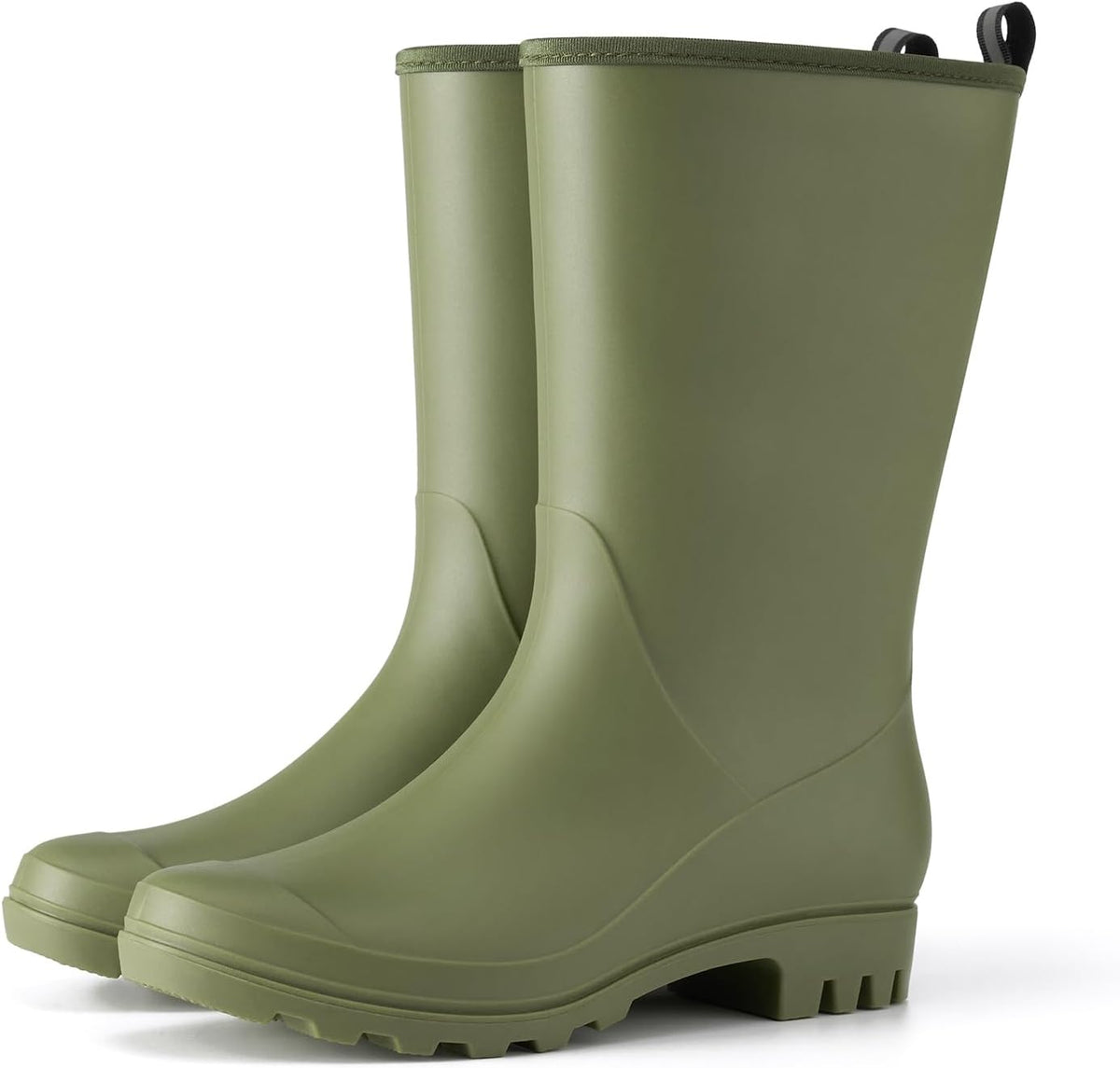 Women's Wide Calf Rubber Rain Boots - Seamless Waterproof PVC Shell, Matte Finish for Farm, Barn and Garden Work — view 7