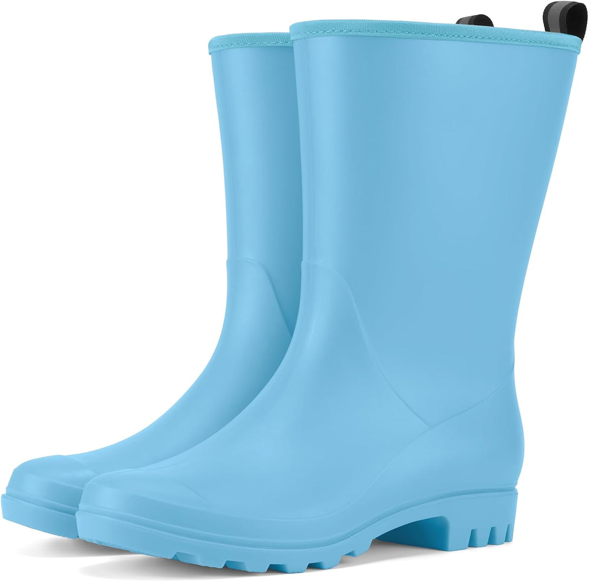 Women's Wide Calf Rubber Rain Boots - Seamless Waterproof PVC Shell, Matte Finish for Farm, Barn and Garden Work — view 6