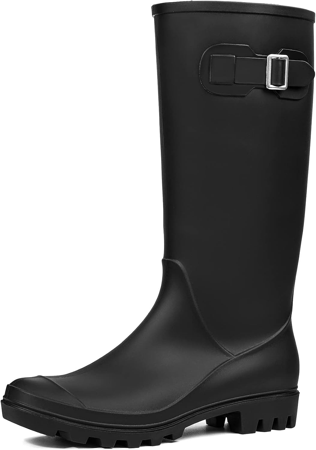 Women's Tall Wide Calf Rubber Rain Boots - Deep Lug Outsole, Removable Insole for Gardening and Farm Chores — view 1