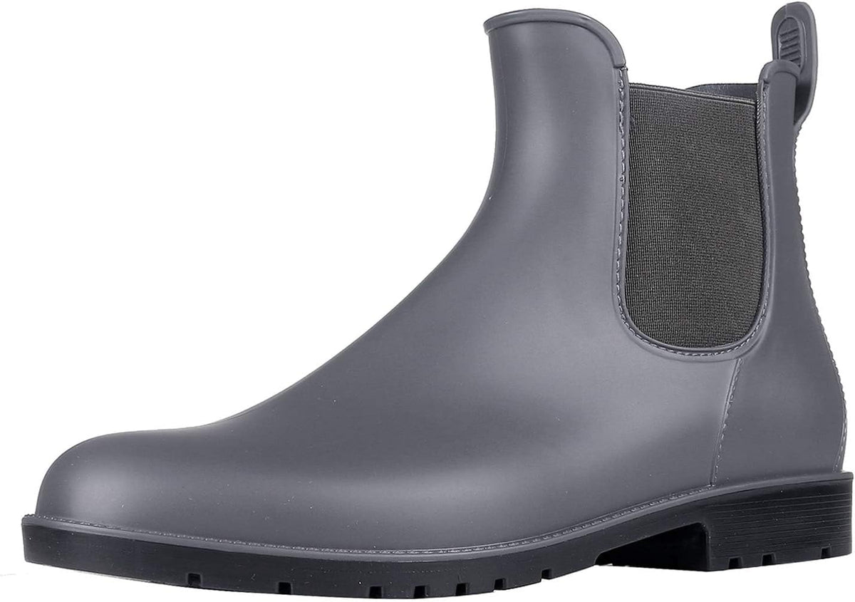 Women's Waterproof Ankle Chelsea Rain Boots - Matte Rubber Finish, Non-Slip Sole for Rainy City Commutes — view 12