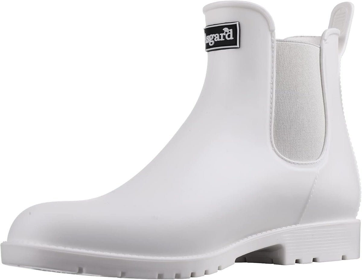 Women's Waterproof Ankle Chelsea Rain Boots - Matte Rubber Finish, Non-Slip Sole for Rainy City Commutes - 6
