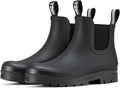 Women's Short Waterproof Chelsea Rain Boots - Matte PVC Shell, Non-Slip Sole for Gardening and Farm Work - 6