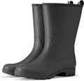 Women's Wide Calf Rubber Rain Boots - Seamless Waterproof PVC Shell, Matte Finish for Farm, Barn and Garden Work - 6