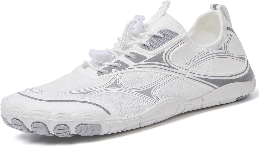 Unisex Quick Dry Water Shoes - Adjustable Bungee Lace, Flexible Rubber Sole for Beach, Pool and Kayaking Trips - 10 Wome