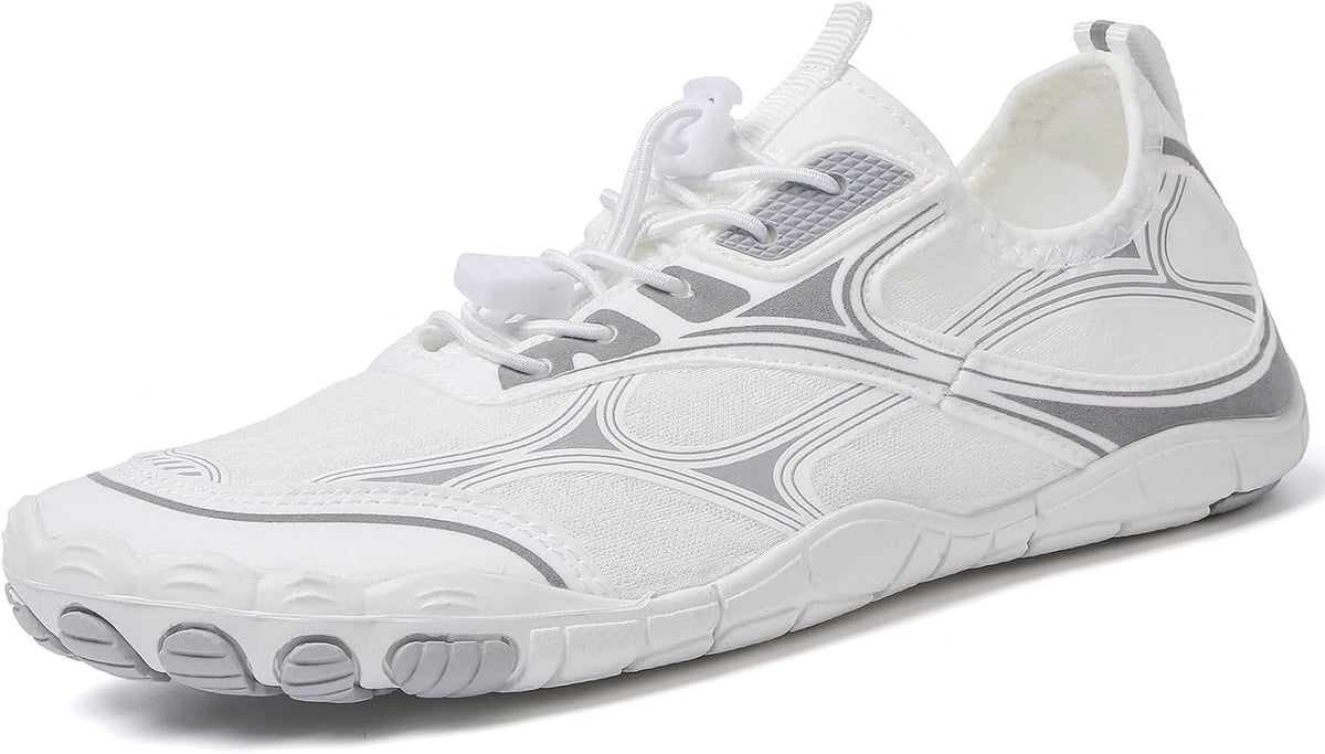 Unisex Quick Dry Water Shoes - Adjustable Bungee Lace, Flexible Rubber Sole for Beach, Pool and Kayaking Trips - 10 Wome