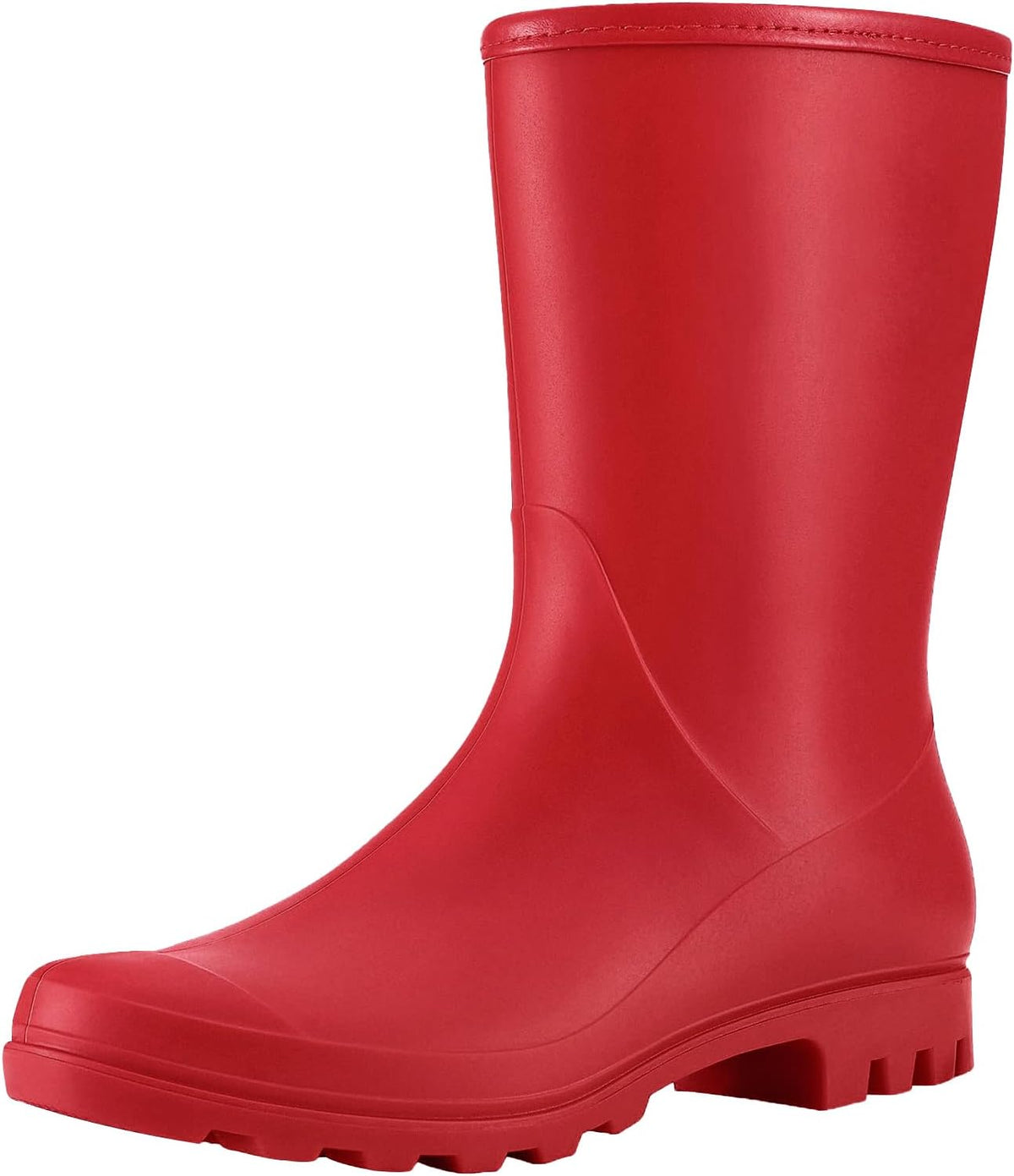 Women's Mid Calf Waterproof Rubber Rain Boots - Slip-On Fit, Non-Slip Sole for Gardening and Farm Work — view 3