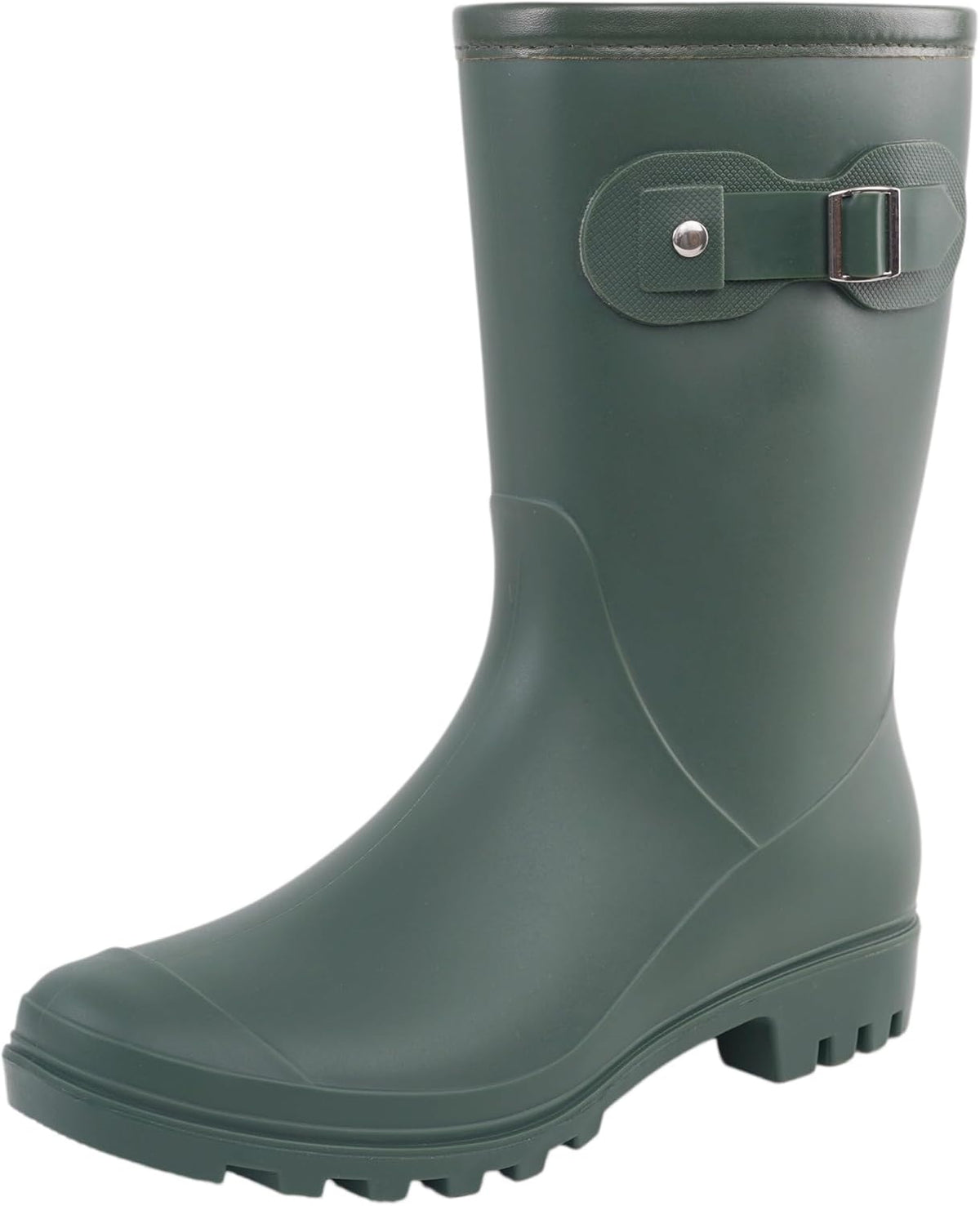 Women's Mid Calf Waterproof Rain Boots - Anti-Slip Outsole, Cushioned Insole for Garden Chores and Rainy Commutes — view 9