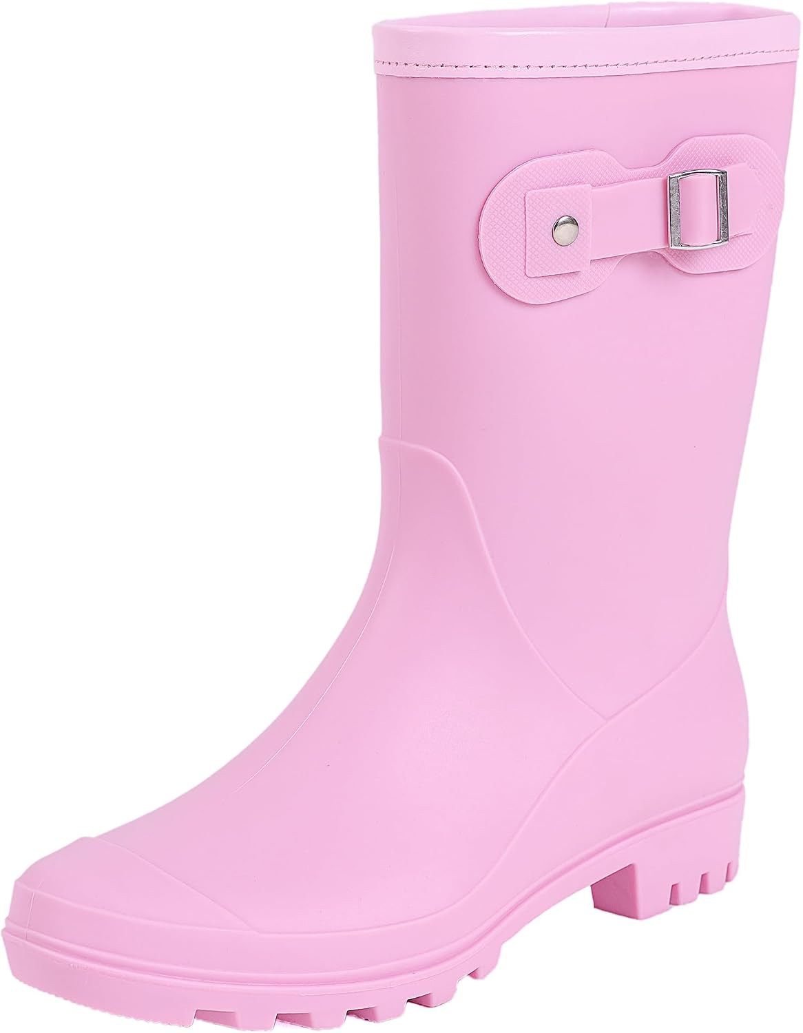 Women's Mid Calf Waterproof Rain Boots - Anti-Slip Outsole, Cushioned Insole for Garden Chores and Rainy Commutes - 6
