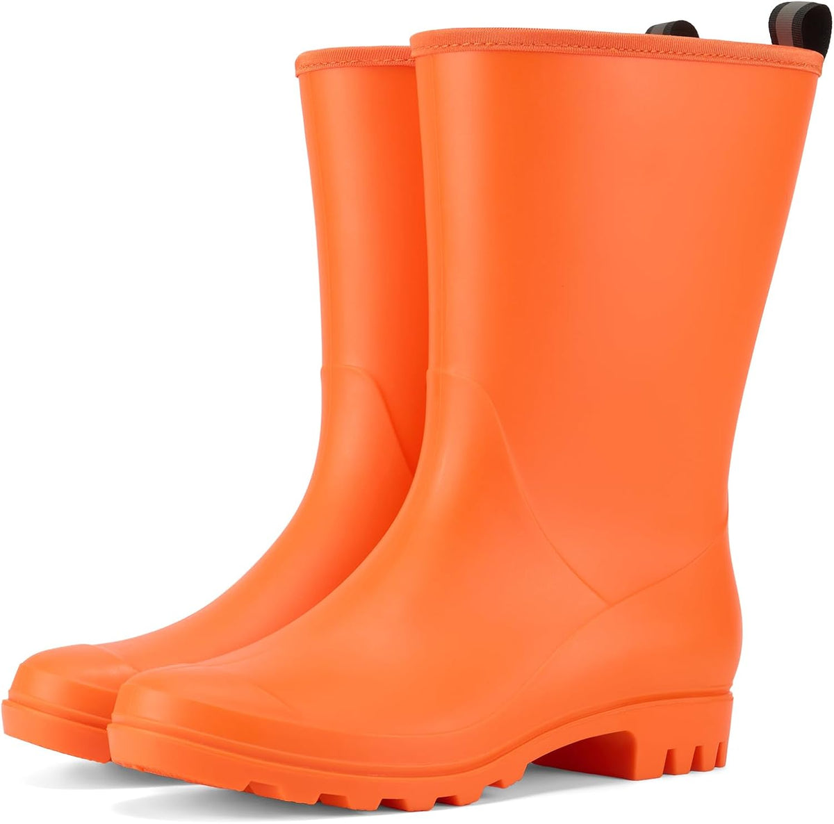 Women's Wide Calf Rubber Rain Boots - Seamless Waterproof PVC Shell, Matte Finish for Farm, Barn and Garden Work — view 4