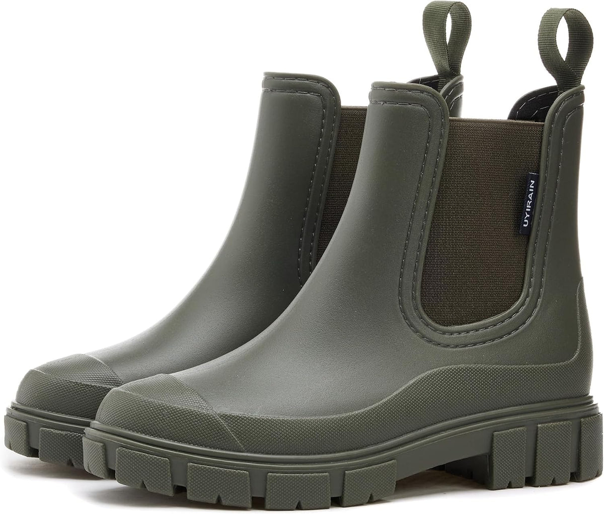 Women's Waterproof Ankle Rain Booties - Lightweight Build, Slip Resistant Sole for Garden Work and Rainy Days — view 5