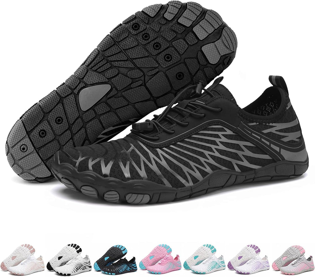 Unisex Barefoot Water and Hiking Shoes - Wide Toe Box, Zero Drop Sole, Quick Dry Upper for Beach and Gym Days - 6 Women/
