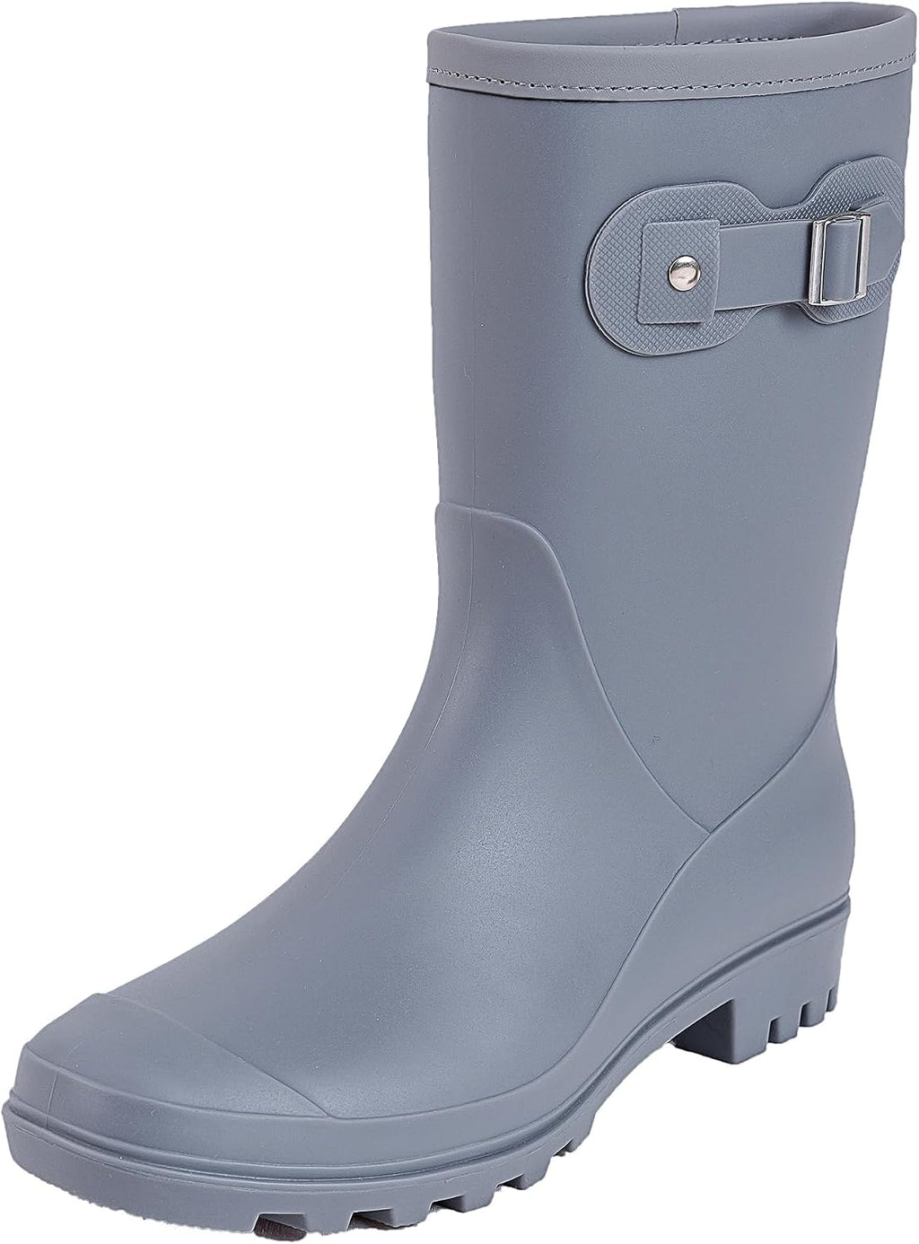 Women's Mid Calf Waterproof Rain Boots - Anti-Slip Outsole, Cushioned Insole for Garden Chores and Rainy Commutes - 6