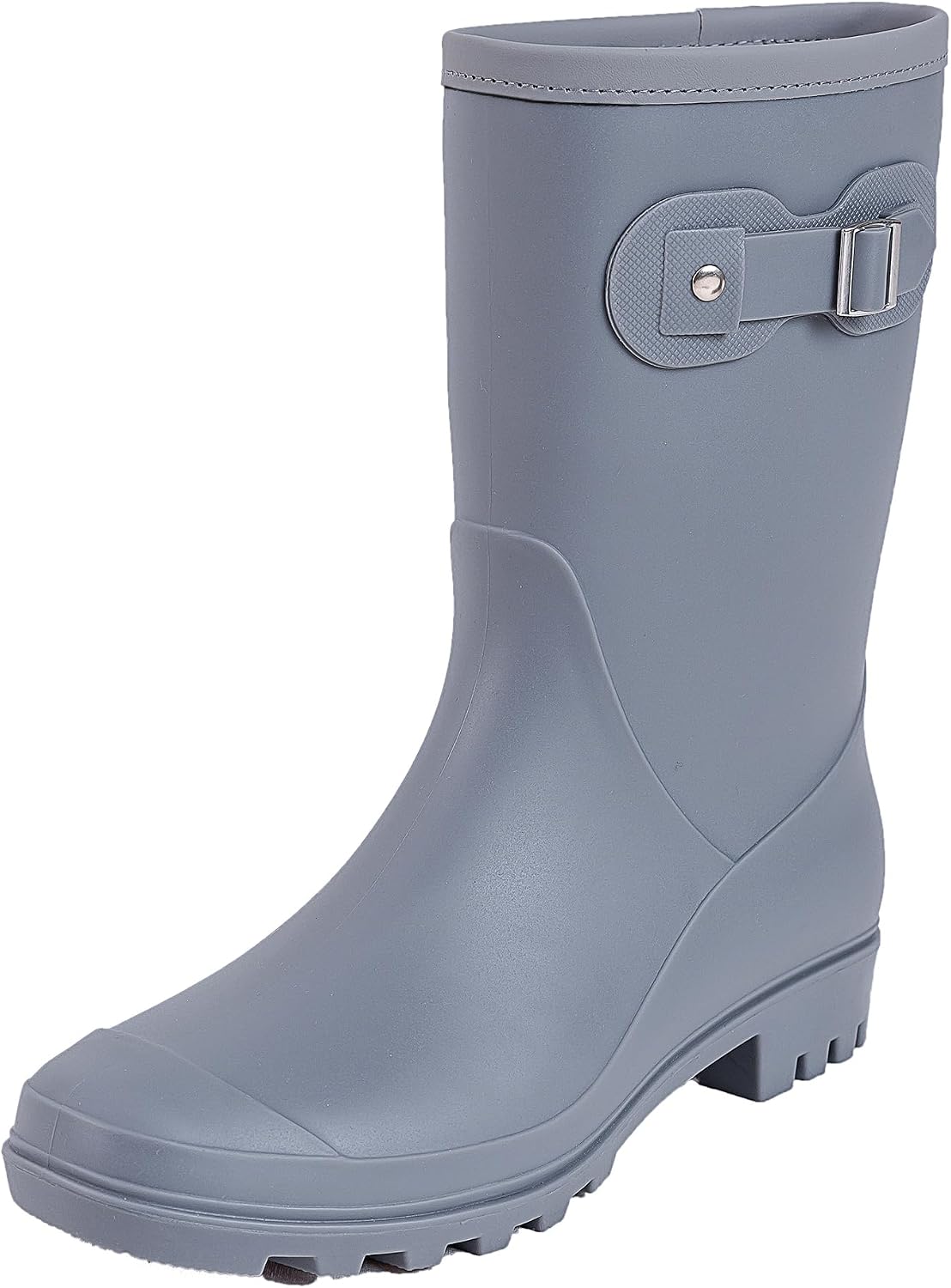 Women's Mid Calf Waterproof Rain Boots - Anti-Slip Outsole, Cushioned Insole for Garden Chores and Rainy Commutes - 6