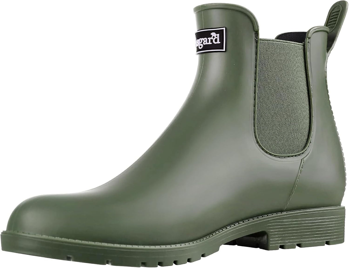 Women's Waterproof Ankle Chelsea Rain Boots - Matte Rubber Finish, Non-Slip Sole for Rainy City Commutes — view 3