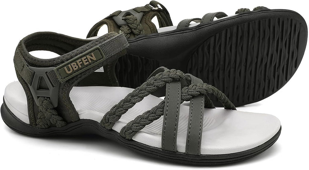 Women's Lightweight Hiking Water Sandals - Arch Support, Adjustable Straps for Beach, Camping and Vacation Walking - 7