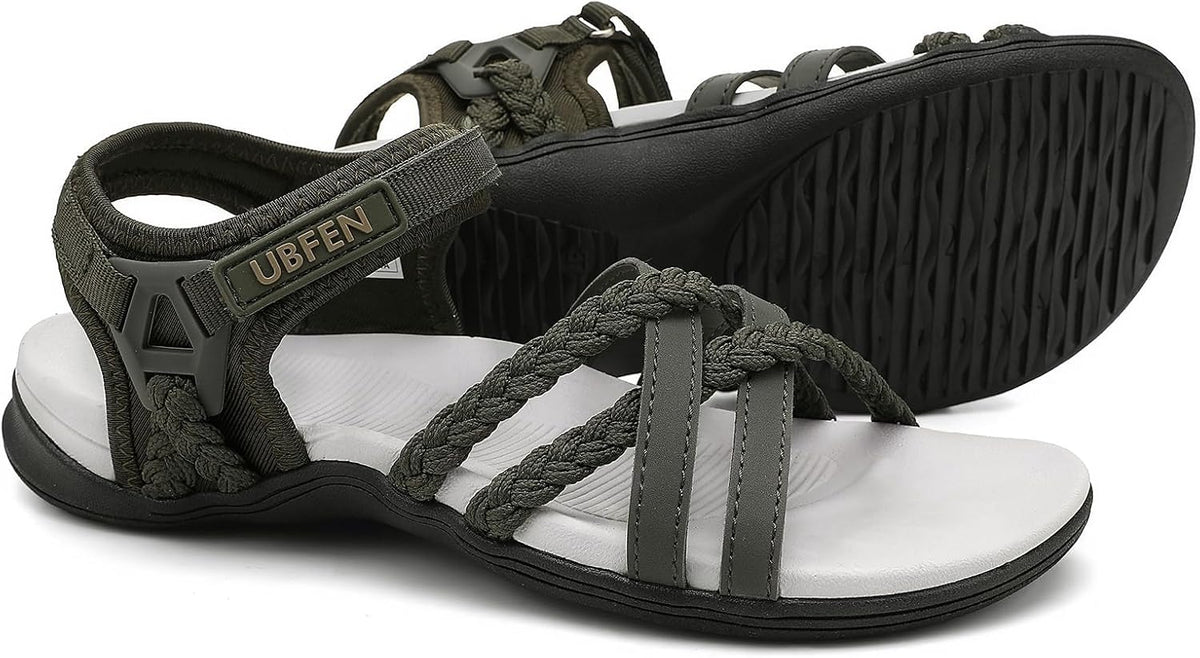Women's Lightweight Hiking Water Sandals - Arch Support, Adjustable Straps for Beach, Camping and Vacation Walking - 7