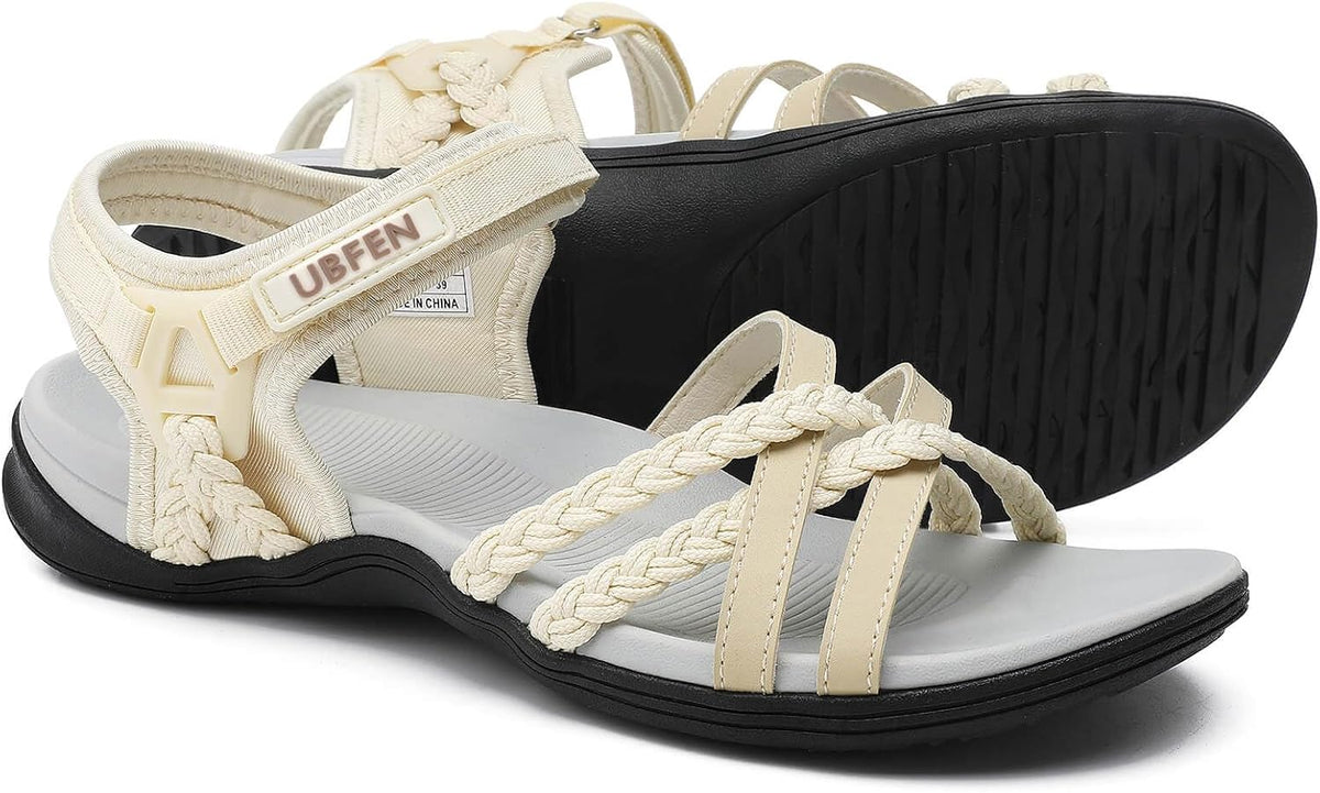 Women's Lightweight Hiking Water Sandals - Arch Support, Adjustable Straps for Beach, Camping and Vacation Walking - 7