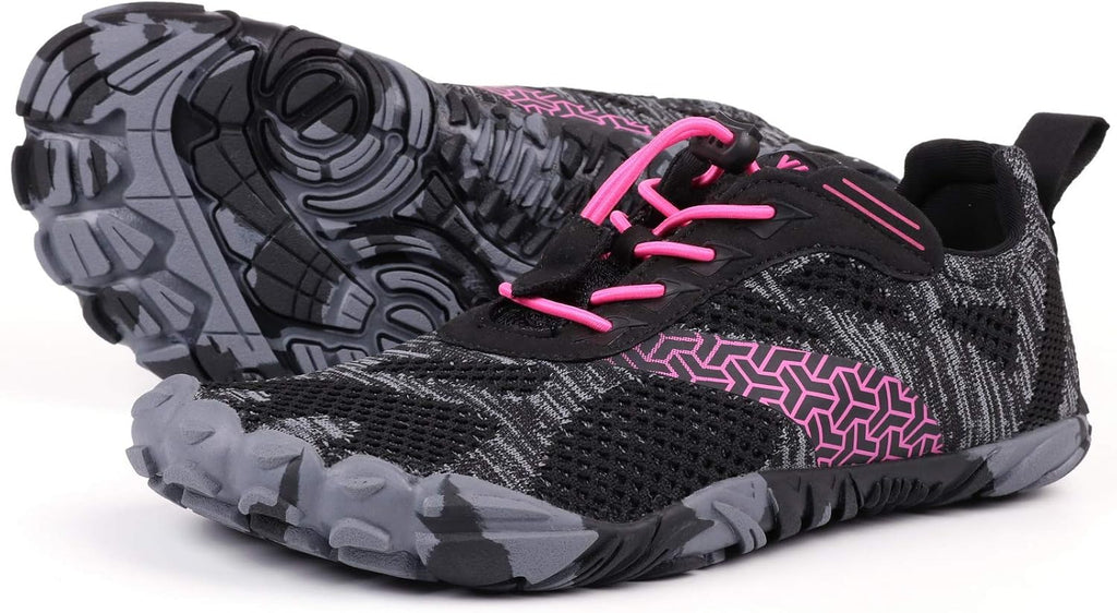 Women's Zero Drop Barefoot Trail Running Shoes - Wide Toe Box, Grippy Flexible Outsole for Hiking and Training - 10