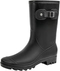 Women's Mid Calf Waterproof Rain Boots - Anti-Slip Outsole, Cushioned Insole for Garden Chores and Rainy Commutes - 6