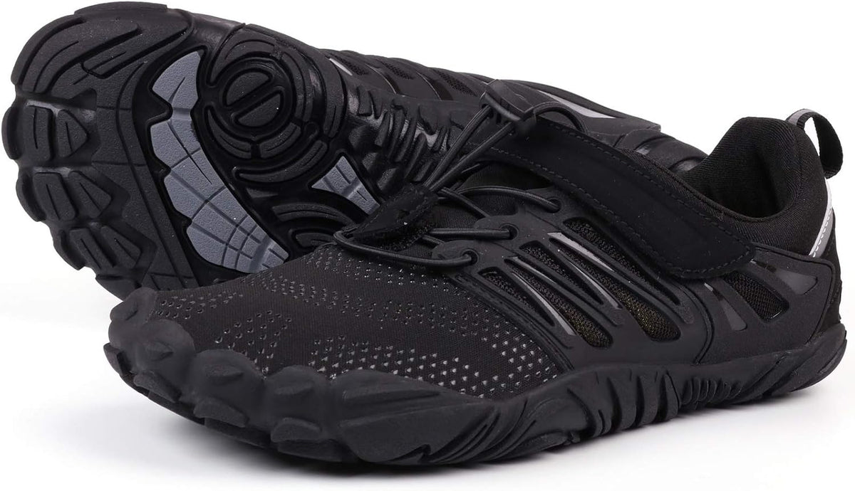 Women's Zero Drop Barefoot Trail Running Shoes - Wide Toe Box, Grippy Flexible Outsole for Hiking and Training - 9.5