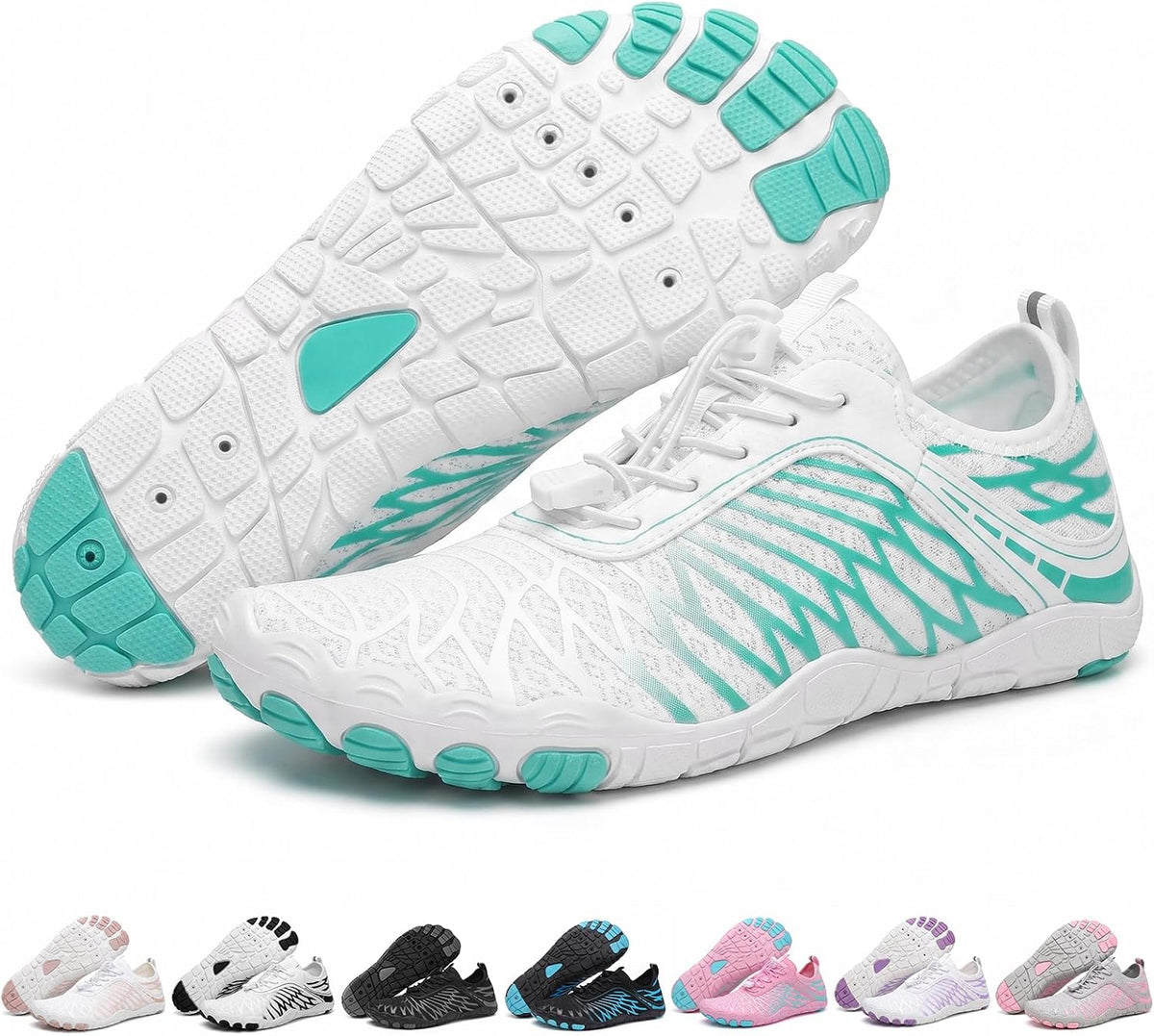 Unisex Barefoot Water and Hiking Shoes - Wide Toe Box, Zero Drop Sole, Quick Dry Upper for Beach and Gym Days - 8 Women/
