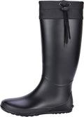 Women's Packable Tall Rain Boots - Lightweight Rubber Shell That Folds Down for Travel and Wet Weather Days - 6.5