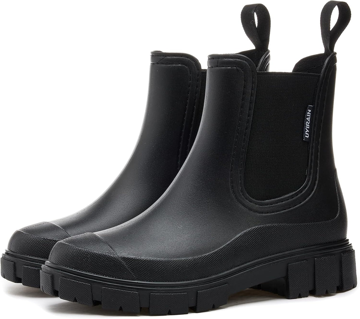 Women's Waterproof Ankle Rain Booties - Lightweight Build, Slip Resistant Sole for Garden Work and Rainy Days - 6