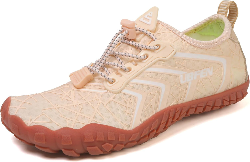Unisex Quick Dry Water Shoes - Adjustable Bungee Lace, Flexible Rubber Sole for Beach, Pool and Kayaking Trips - 7 Women