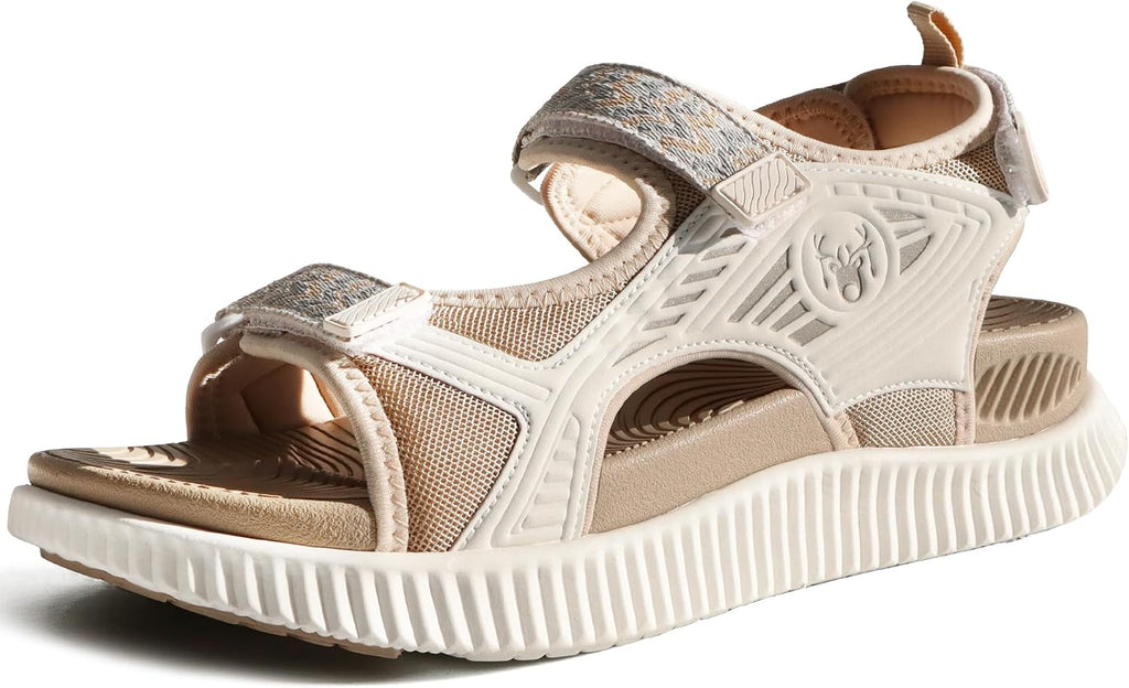 Women's Cushioned Orthopedic Walking Sandals - Arch Support, Adjustable Straps for Summer Hiking and Recovery Days - 6