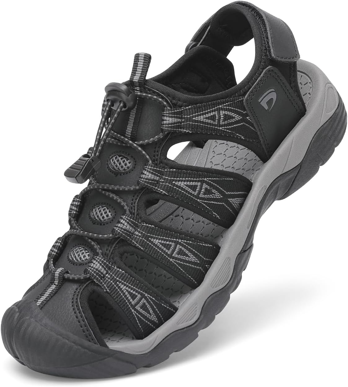 Women's Closed Toe Sport Hiking Sandals - Protective Toe Cap, Quick Dry Mesh Upper for Water and Trail Walking — view 3