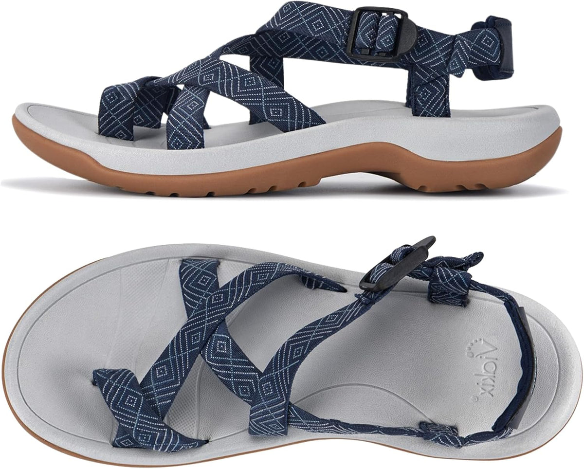 Women's Athletic Hiking Sandals - Arch Support Footbed, Sport Straps for Trekking, Beach and Outdoor Walking — view 2