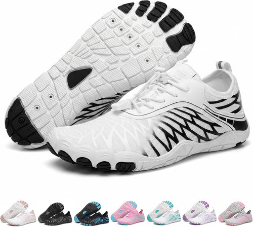 Unisex Barefoot Water and Hiking Shoes - Wide Toe Box, Zero Drop Sole, Quick Dry Upper for Beach and Gym Days - 6 Women/