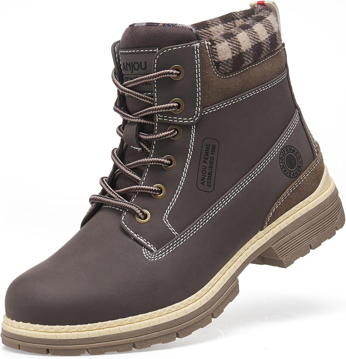 Women's Waterproof Ankle Hiking Boots - Lightweight Build, Winter Ready Fit for Trekking, Snow and Cold Walks - 6
