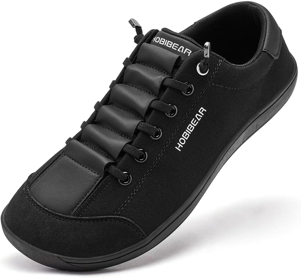 Unisex Canvas Barefoot Slip-On Shoes - Zero Drop Sole, Wide Width Fit for Everyday Minimalist Wear - 6 Wide Women/5 Wide