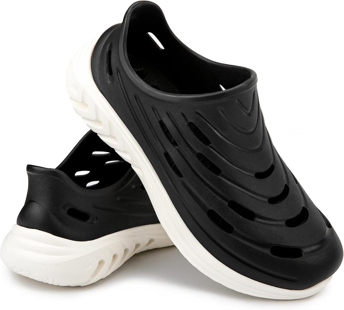 Women's Lightweight EVA Clog Water Sandals - Breathable Side Vents, Non-Slip Outsole for Garden, Pool and Gym Days - 6