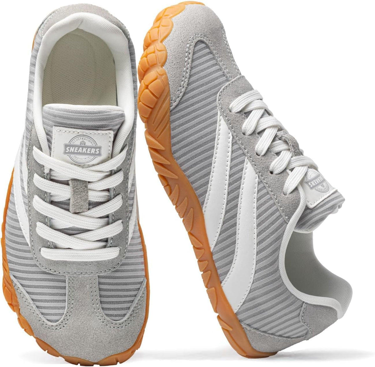Unisex Wide Toe Box Barefoot Sneakers - Zero Drop Sole, Non-Slip Grip for Minimalist Trail Running and Walking - 6 Women