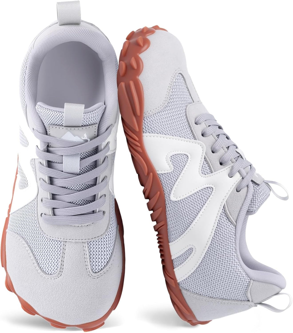 Unisex Zero Drop Barefoot Walking Sneakers - Wide Toe Box, Non-Slip Outsole for Travel, Workouts and Trail Days - 8 Wome