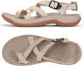 Women's Athletic Hiking Sandals - Arch Support Footbed, Sport Straps for Trekking, Beach and Outdoor Walking - 6