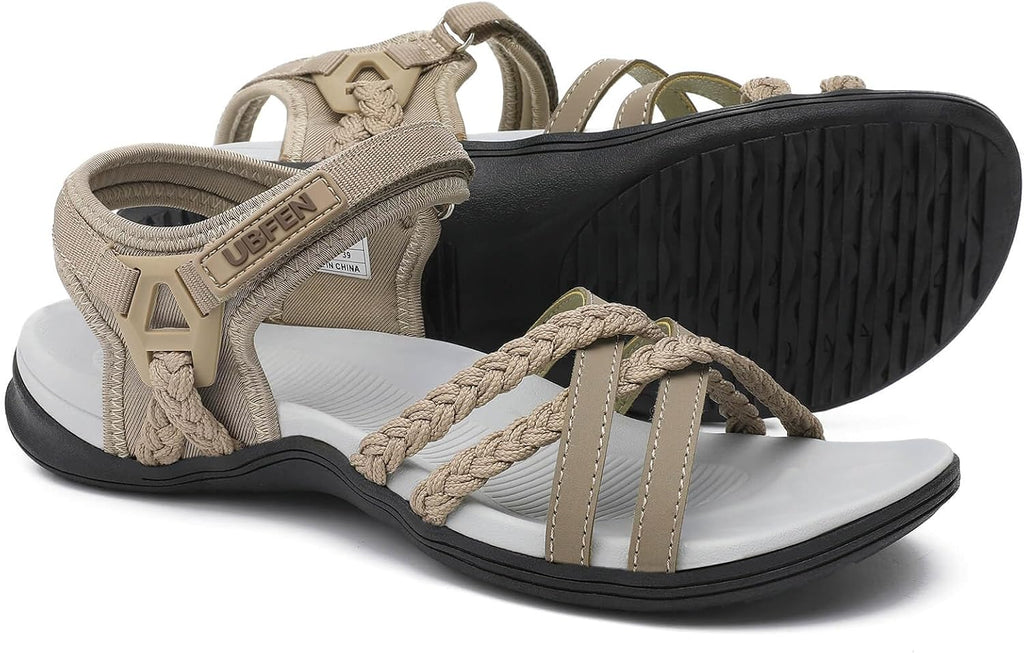 Women's Lightweight Hiking Water Sandals - Arch Support, Adjustable Straps for Beach, Camping and Vacation Walking - 7