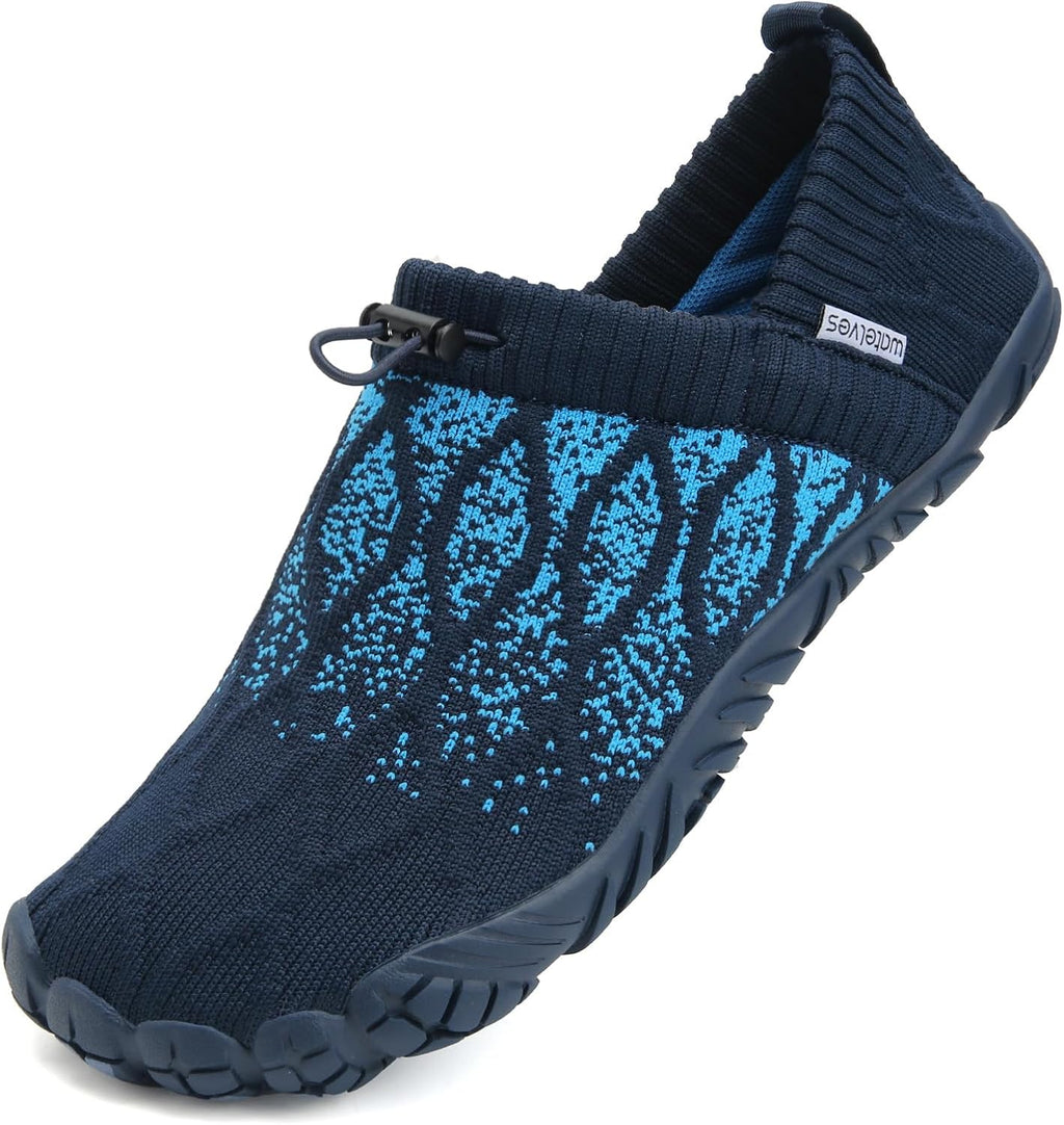 Unisex Minimalist Barefoot Water Shoes - Flexible Thin Sole, Quick Drying Upper for Beach Walks and Outdoor Running - 6 