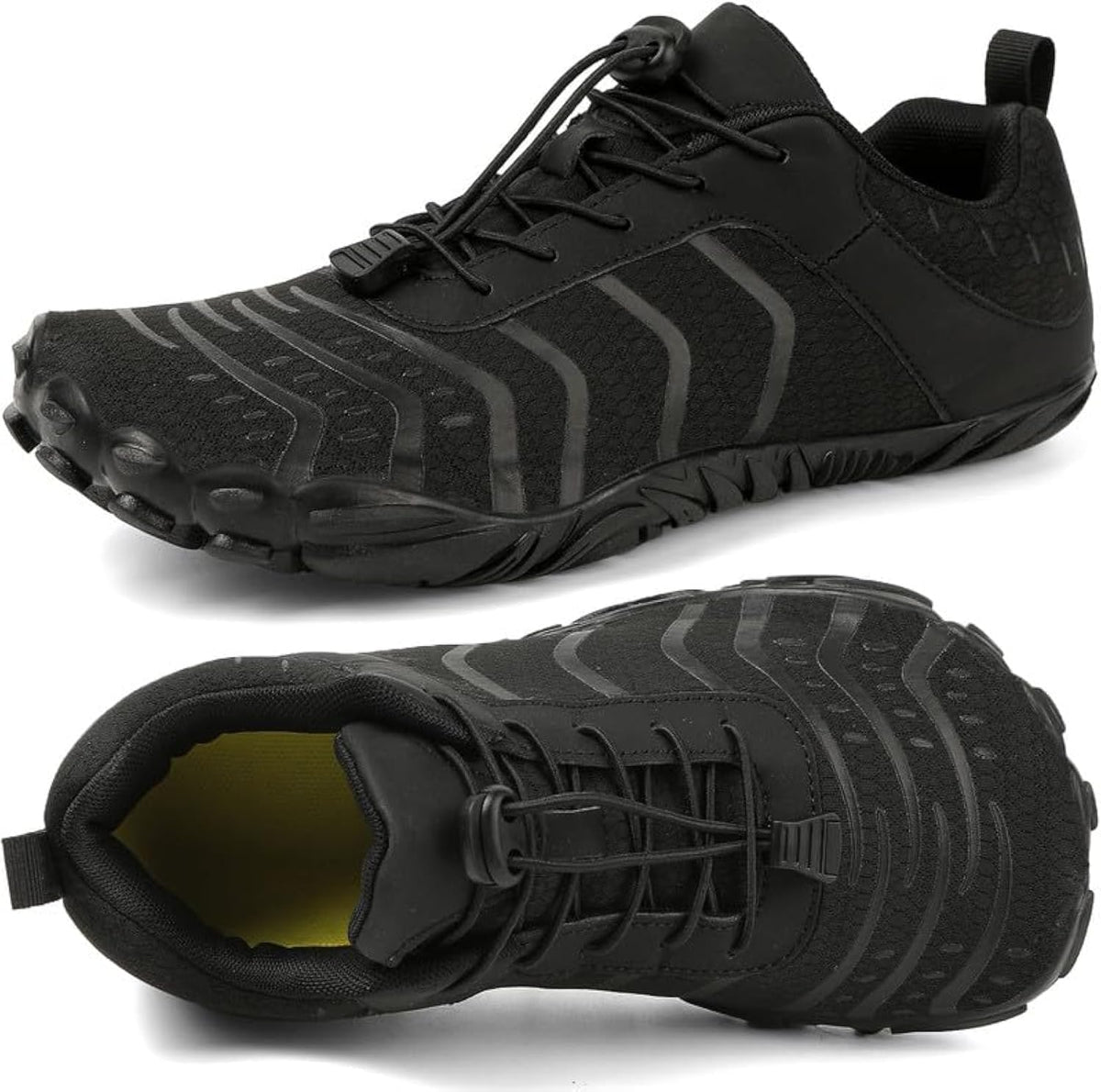 Unisex Minimalist Barefoot Cross-Trainers - Zero Drop Flat Sole, Wide Toe Box for Lifting, Hiking and Walking - 7 Women/
