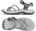 Women's Athletic Walking Water Sandals - Arch Support, Wide Width Fit for Hiking, Trekking and Beach Travel - 6