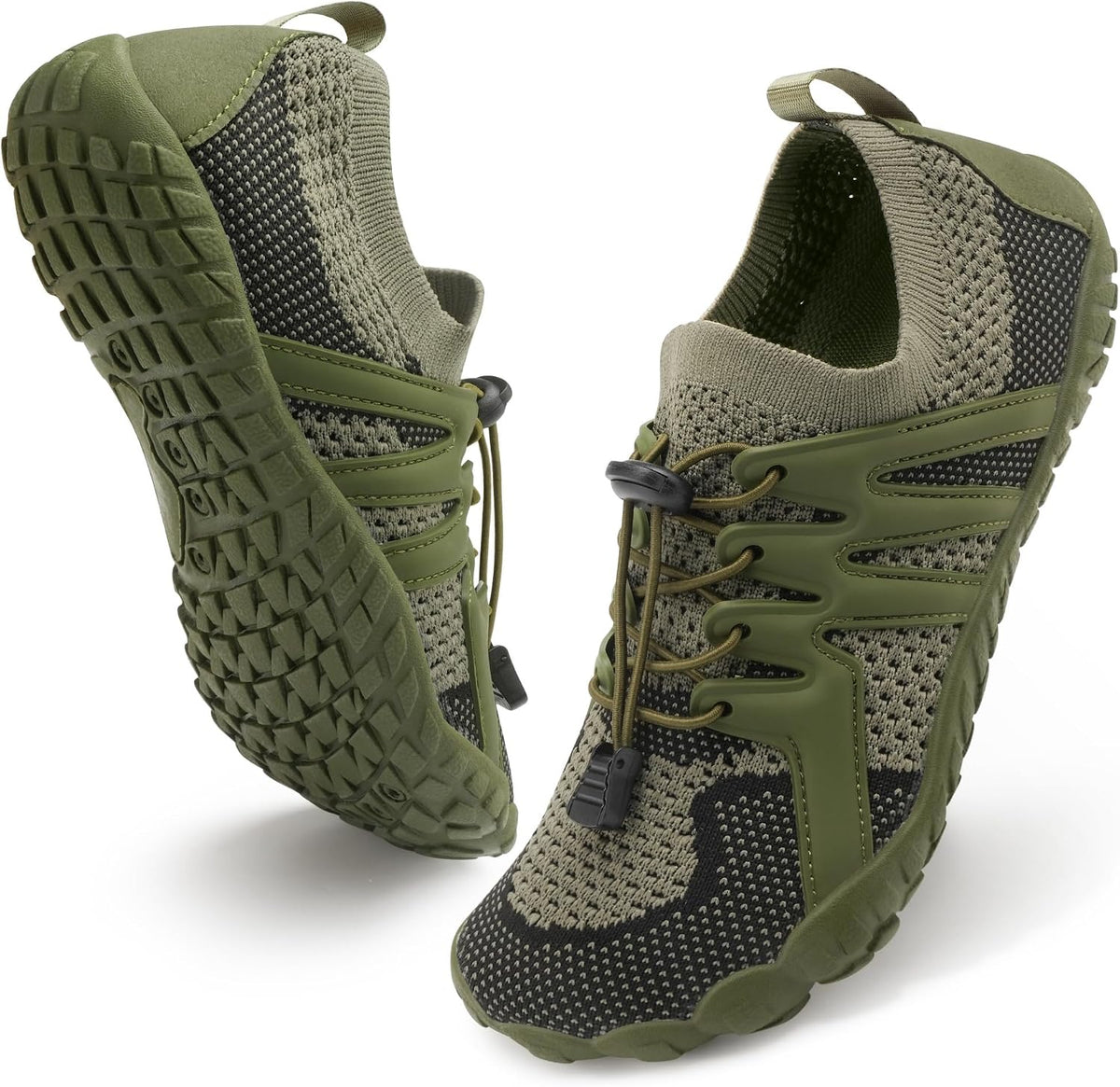 Unisex Barefoot Aqua Water Shoes - Quick Dry Mesh, Pull Tabs and Non-Slip Outsole for River, Pool and Boating - 6 Women/