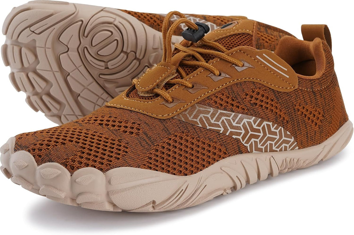 Women's Zero Drop Barefoot Trail Running Shoes - Wide Toe Box, Grippy Flexible Outsole for Hiking and Training - 9.5