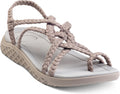 Women's Strappy Walking and Hiking Sandals - Arch Support, Waterproof Straps for Summer Beach and Travel Days - 5.5