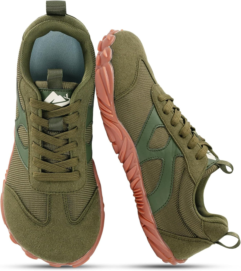 Unisex Zero Drop Barefoot Walking Sneakers - Wide Toe Box, Non-Slip Outsole for Travel, Workouts and Trail Days - 8 Wome